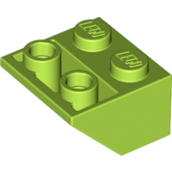 Lego kostka (kostička) 2x2 sklon (šikmá) 45° invertovaná, limetková (4212708, 4529679)
